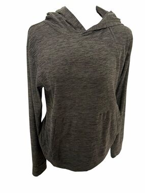 Kyodan Heathered Dark Gray Long Sleeve Hooded Tee